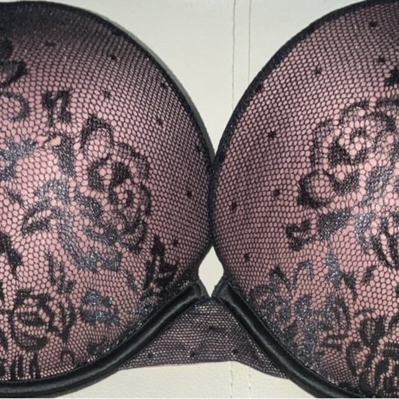 Secret Treasures Black Lace Overlay Bra NWT - Picture 7 of 8